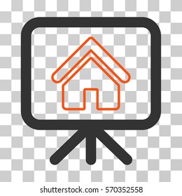 Free Gift Offer icon. Vector illustration style is flat iconic bicolor symbol, orange and gray colors, transparent background. Designed for web and software interfaces.