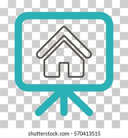 Free Gift Offer icon. Vector illustration style is flat iconic bicolor symbol, grey and cyan colors, transparent background. Designed for web and software interfaces.