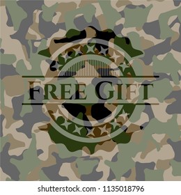 Free Gift on camo texture