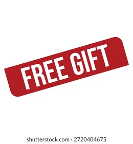 Icono de sello rojo y etiqueta de regalo gratis para promociones de marketing