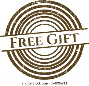 Free Gift with rubber seal texture