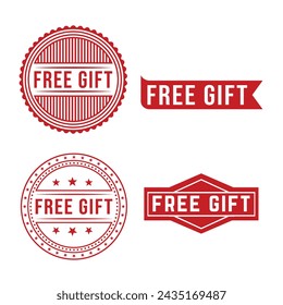 Free Gift Rubber stamp Design
 Art Illustration