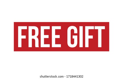 Free Gift Rubber Stamp. Red Free Gift Rubber Grunge Stamp Seal Vector Illustration - Vector