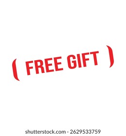 Sello de goma de regalo gratis. Ilustración vectorial de sello de sello Grunge de goma de regalo gratis rojo - Vector