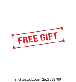 Free Gift Rubber Stamp. Red Free Gift Rubber Grunge Stamp Seal Vector Illustration - Vector