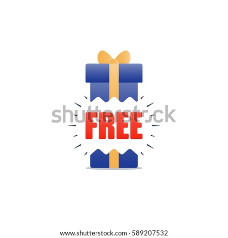 Free gift special offer icon, bonus concept, sale discount program, win points vector illustration