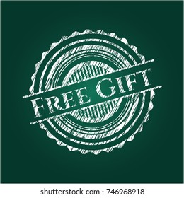 Free Gift written with chalkboard texture