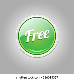 Free Glossy Shiny Circular Vector Button