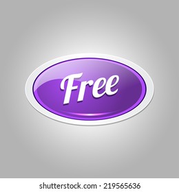 Free Glossy Shiny Elliptical Vector Button Icon Set