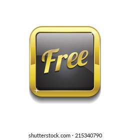 Free Glossy Shiny Square Vector Button