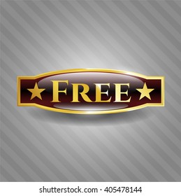 Free gold badge or emblem