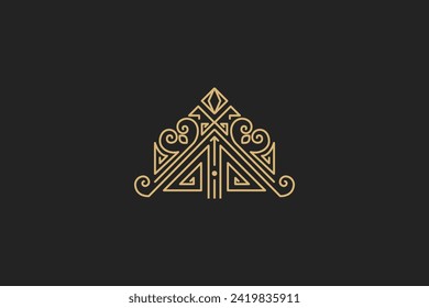 free gold of decorative ornament elements editable background