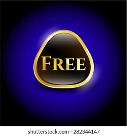 Free gold shiny badge