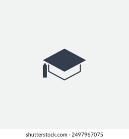 Free Graduation Hat App Icon Design Flat Vector Shape