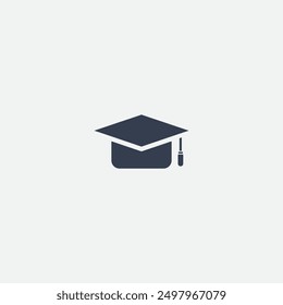 Free Graduation Hat App Icon Design Flat Vector Shape