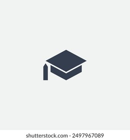 Free Graduation Hat App Icon Design Flat Vector Shape