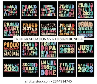 Free Graduation SVG Design Bundle , Graduation Quotes SVG Design