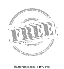 Free gray rubber stamp vector illustration