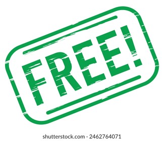 Free green rubber stamp vector illustration. Contains original brushes