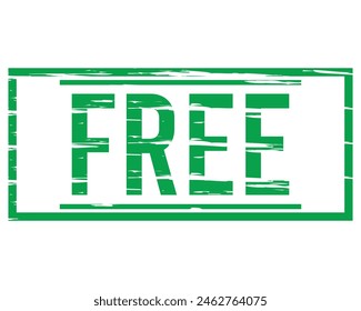 Free green rubber stamp vector illustration. Contains original brushes