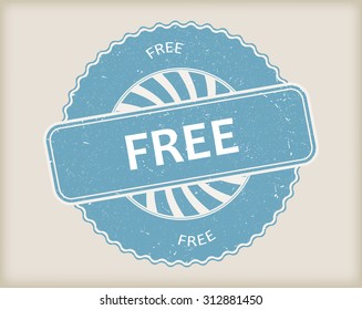 Free grunge rubber stamp.Vector illustration.