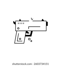 Free Gun Icon vector stock illustration