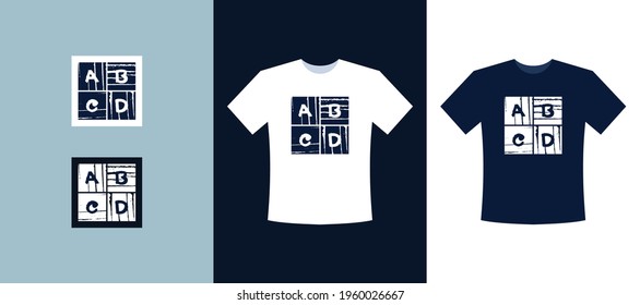 Free hand brush stylish t-shirt and apparel trendy design with free hand brush and font, typography, print, vector illustration. Global swatches.