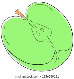 free hand drawind of apple