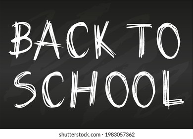 Free hand drawing of school blackboard sign Back to school. Simple flat vector illustration doodles