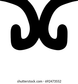 Free hand drawn abstract vector logo. Thick black line logo. Simply artistic drawing.
