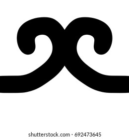 Free hand drawn abstract vector logo. Thick black line logo. Simply artistic drawing.