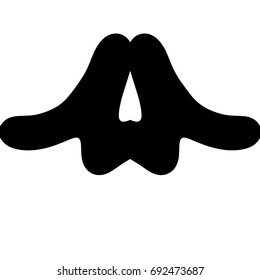 Free hand drawn abstract vector logo. Thick black line logo. Simply artistic drawing.