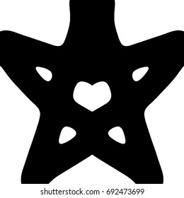 Free hand drawn abstract vector logo. Thick black line logo. Simply artistic drawing.