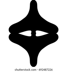 Free hand drawn abstract vector logo. Thick black line logo. Simply artistic drawing. Vector pattern.