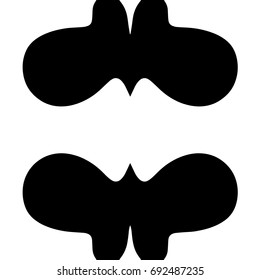 Free hand drawn abstract vector logo. Thick black line logo. Simply artistic drawing. Vector pattern.