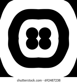 Free hand drawn abstract vector logo. Thick black line logo. Simply artistic drawing. Vector pattern.