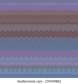 Free hand drawn color borders background. Seamless pattern.