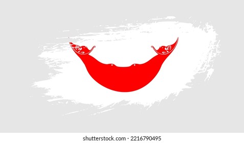Free hand drawn grunge flag of Easter Island on isolated white background