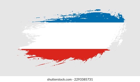 Free hand drawn grunge flag of Crimea on isolated white background