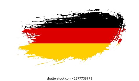 Free hand drawn grunge flag of Germany on isolated white background