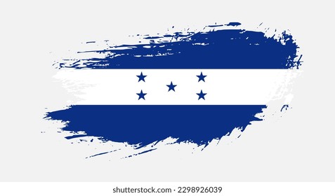 Free hand drawn grunge flag of Honduras on isolated white background