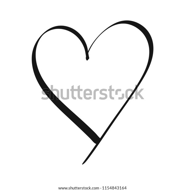 Free Hand Drawn Heart Vector On Stock Vektorgrafik Lizenzfrei