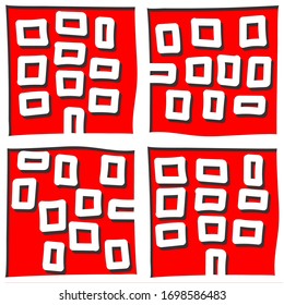 Patrones geométricos sin fisuras dibujados a mano. Mosaico Cerámico. Textil.