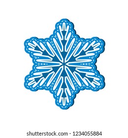 Free hand icon of a snowflake. Simple black vector illustration on white background