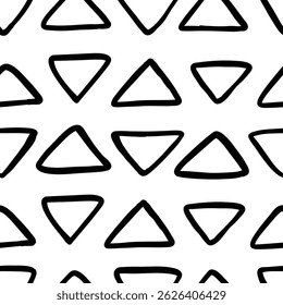 Free hand line triangle background, seamless pattern