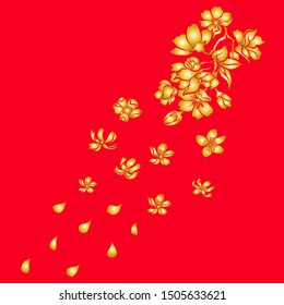 Free hand Sakura flower vector set, Beautiful line art Peach blossom isolate on white background