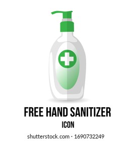 free hand sanitizer icon flat style illustrator