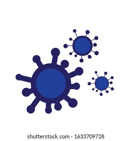 Free hand vector virus on grey background.