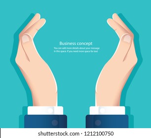 free hands. hand holding something  vector illustration eps10 