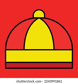 Free Hat red and yellow Chinese Cartoon
